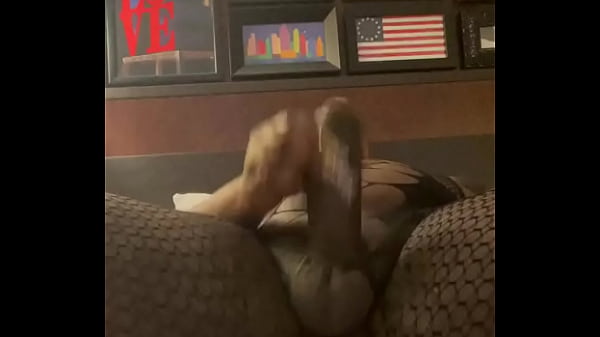 Black shemale patravontesse strokes her big black man meat